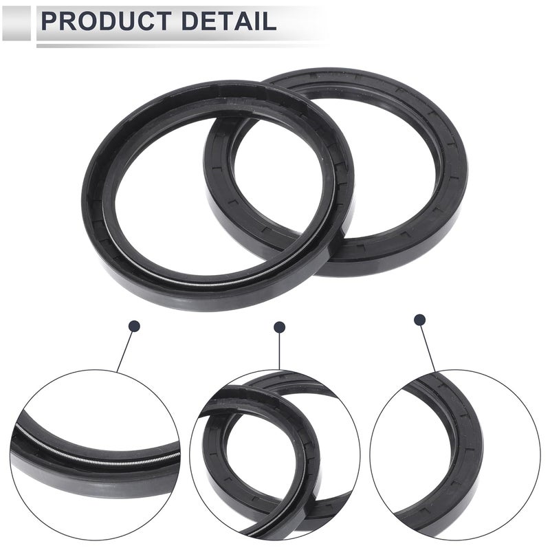 RATCHROLL ختم زيت عالمي TC مزدوج الشفة مع حلقة زنبركية فولاذية ختم عمود دوار 75x95x10mm ضغط عالي مطاط NBR أسود 5 قطع - Image 5
